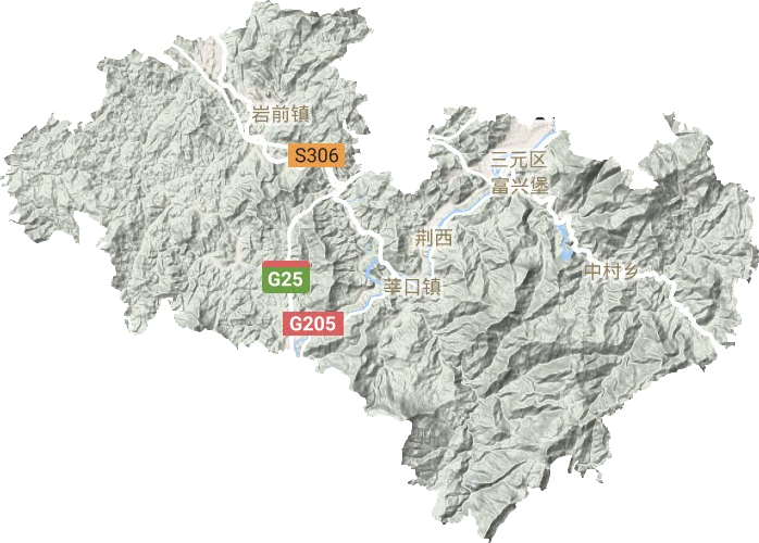 三元区地形地图