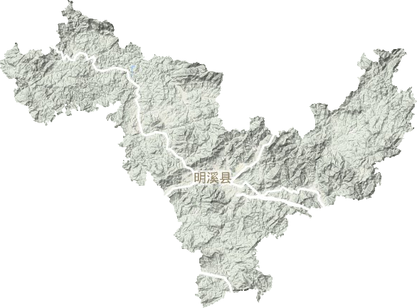明溪县地形地图