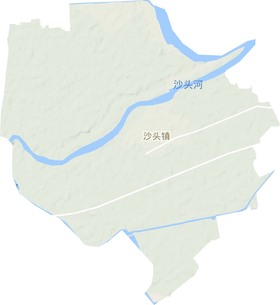 沙头镇地形地图