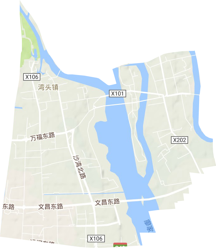 湾头镇地形地图
