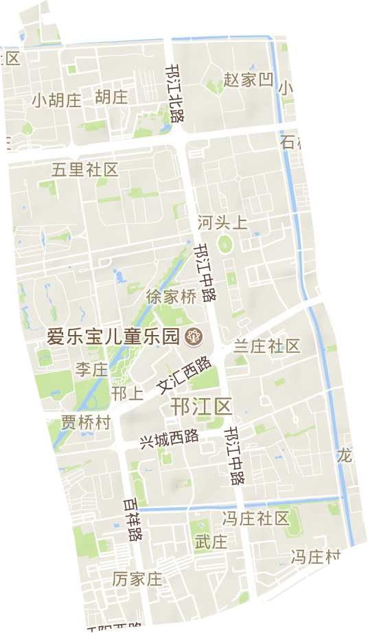 邗上街道地形地图