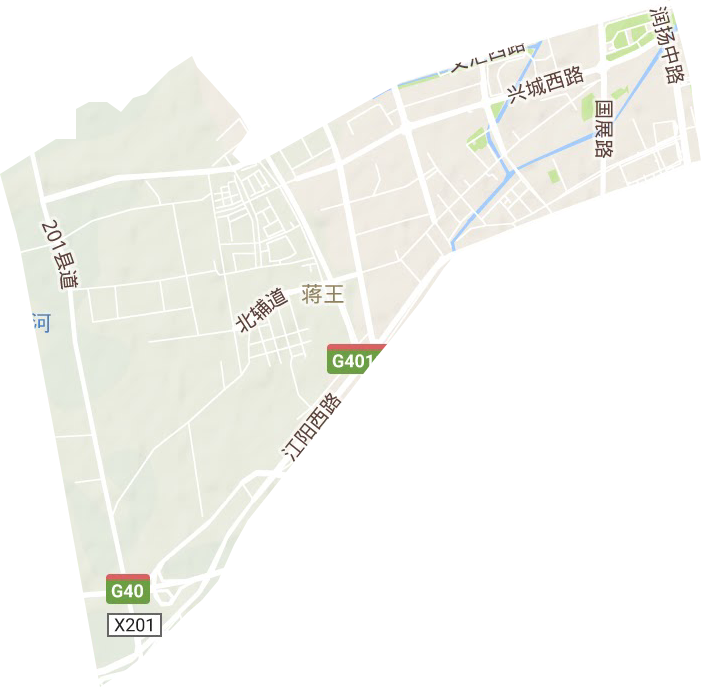 蒋王街道地形地图