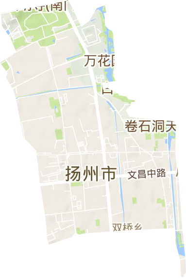 双桥街道地形地图
