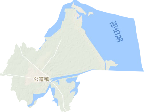 公道镇地形地图