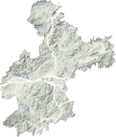 宁化县地形地图
