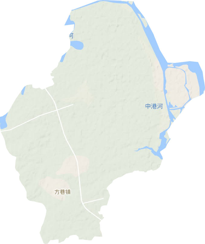 方巷镇地形地图
