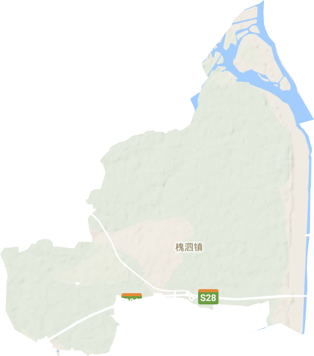 槐泗镇地形地图