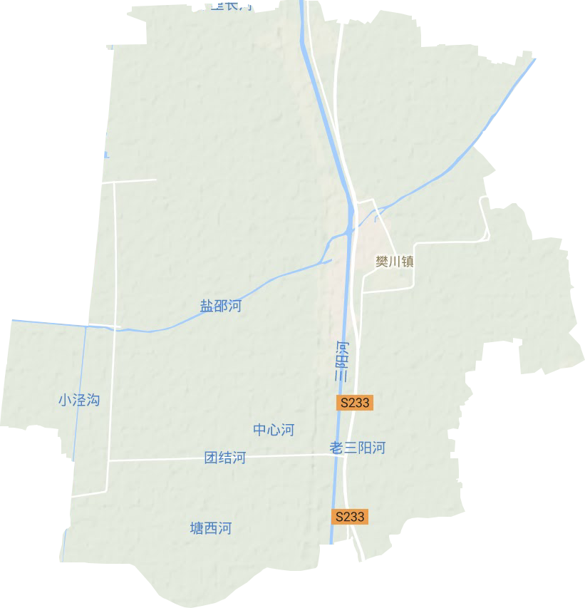 樊川镇地形地图