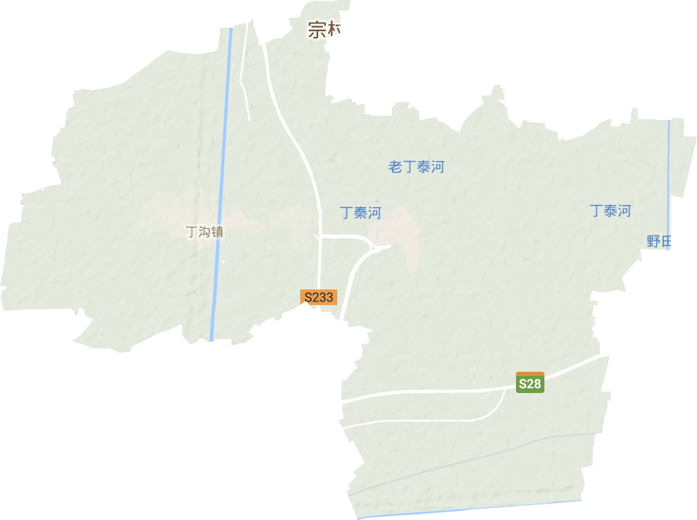 丁沟镇地形地图