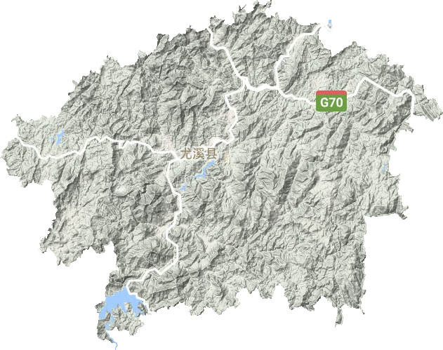 尤溪县地形地图