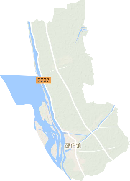 邵伯镇地形地图