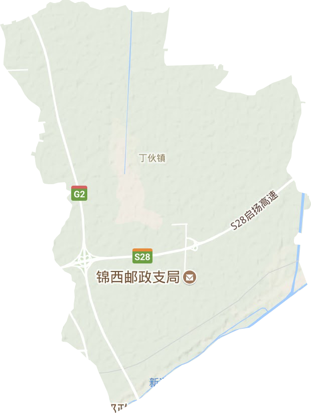丁伙镇地形地图