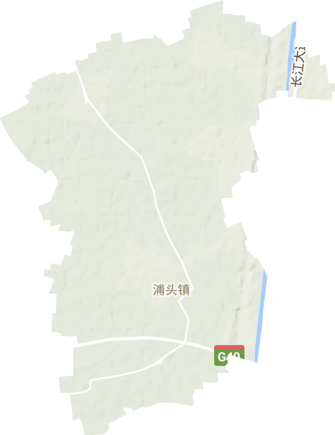 浦头镇地形地图