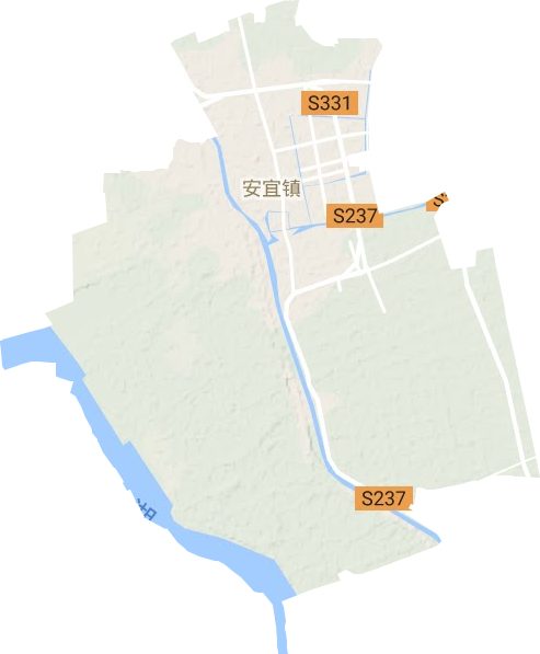 安宜镇地形地图