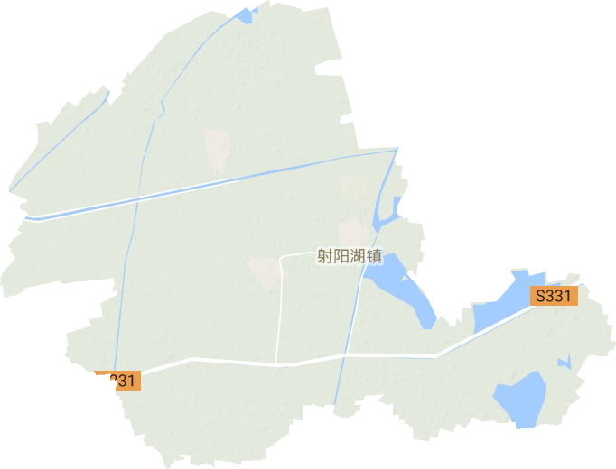 射阳湖镇地形地图