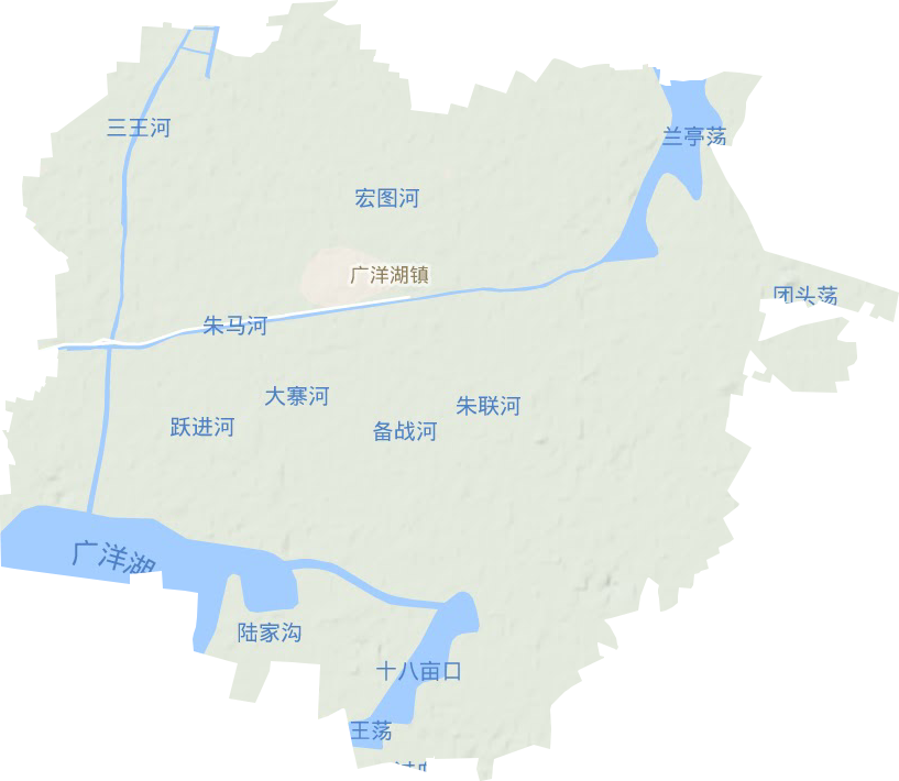广洋湖镇地形地图