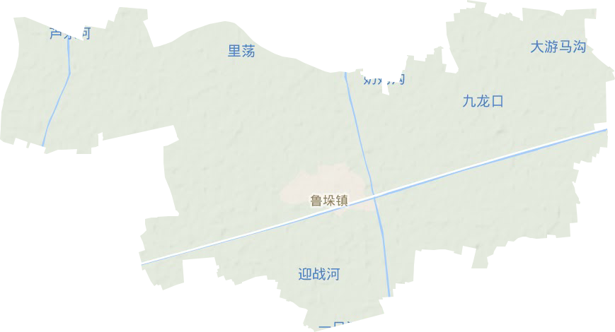 鲁垛镇地形地图