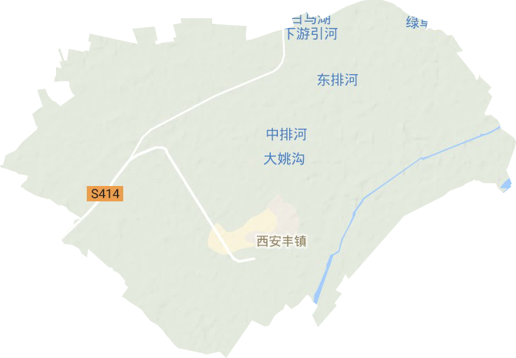 西安丰镇地形地图