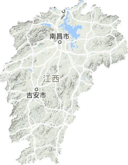 江西省地形地图