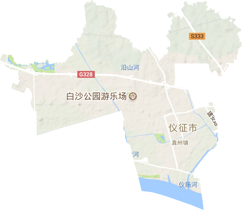 真州镇地形地图