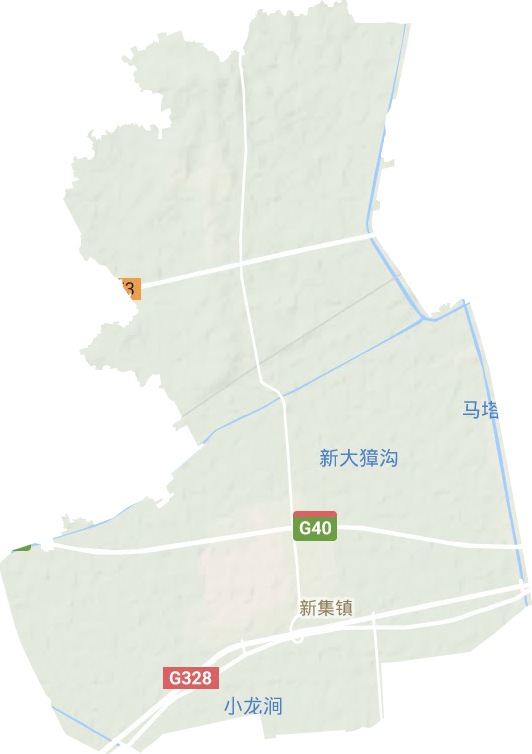 新集镇地形地图