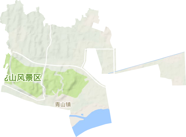 青山镇地形地图