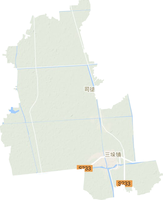三垛镇地形地图