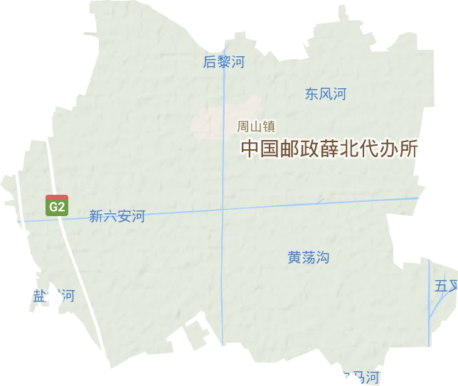 周山镇地形地图
