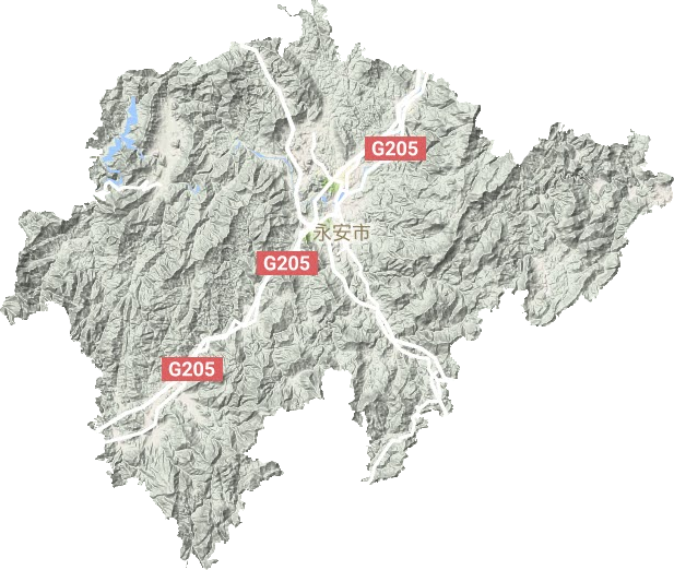 永安市地形地图