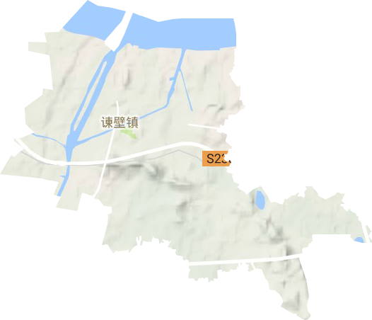 谏壁街道地形地图