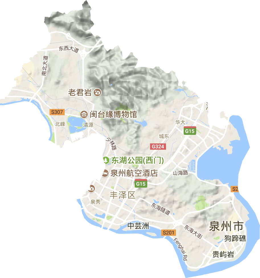 丰泽区地形地图