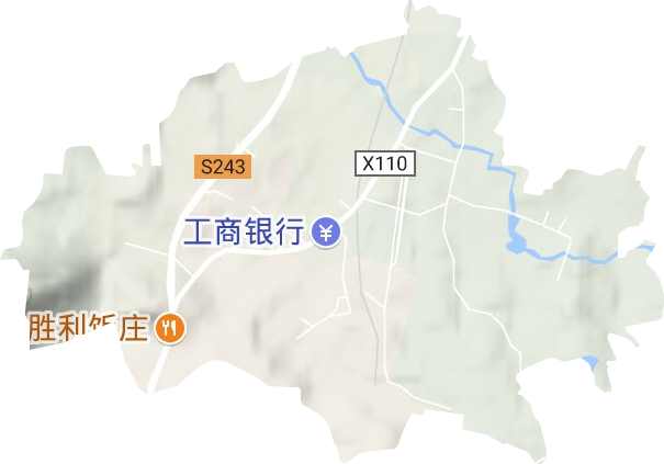 韦岗街道地形地图