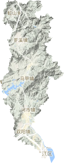 洛江区地形地图