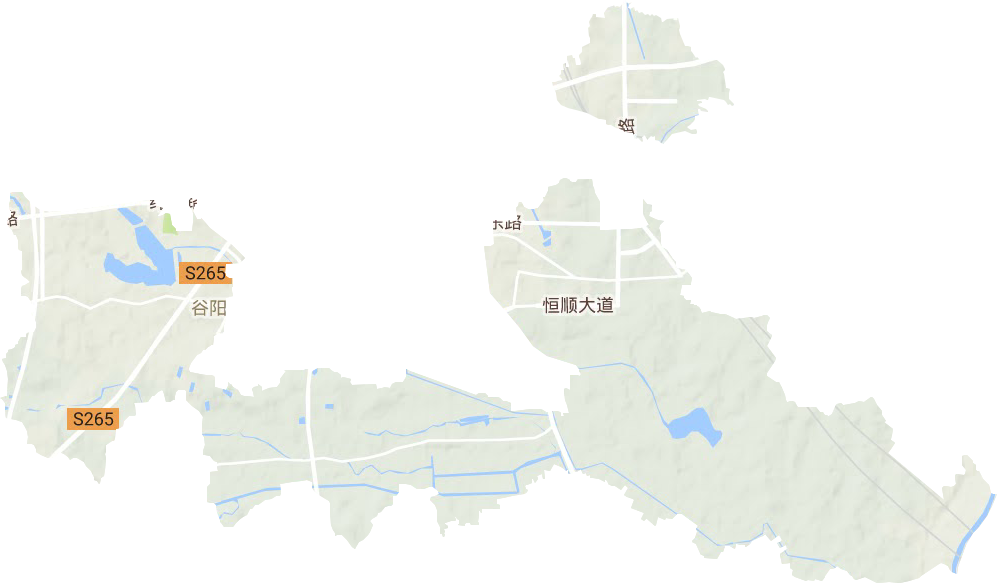 谷阳镇地形地图