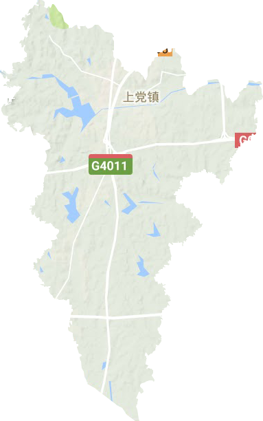 上党镇地形地图