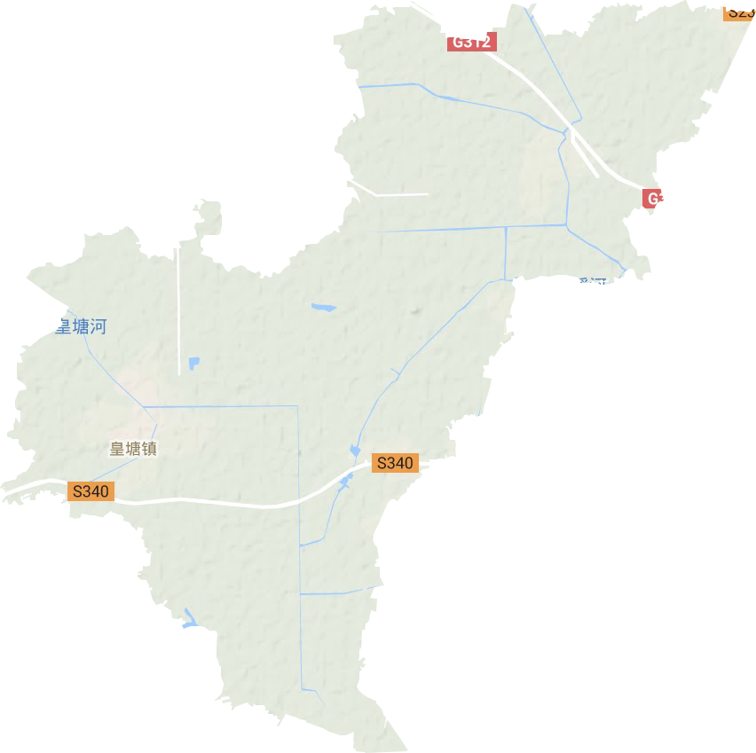 皇塘镇地形地图