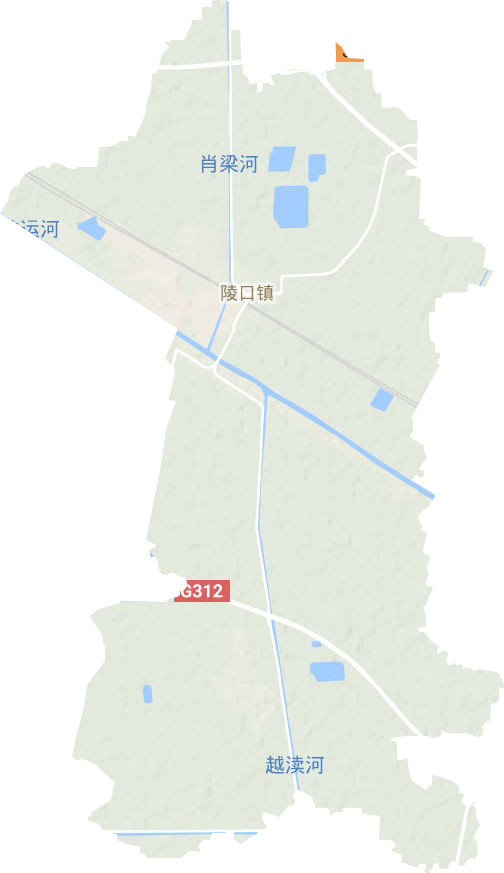 陵口镇地形地图