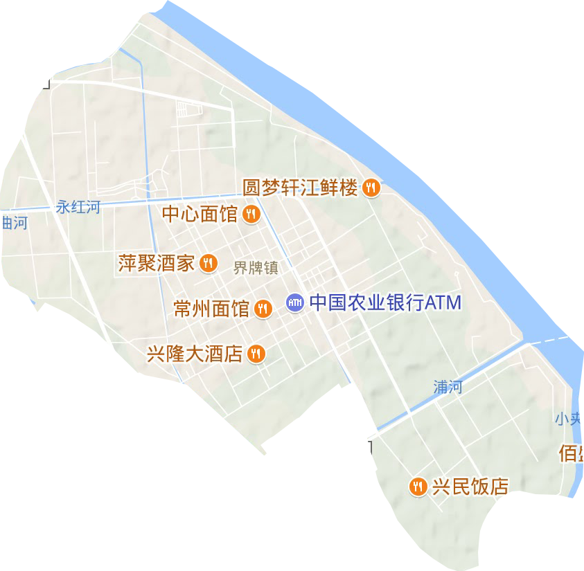 界牌镇地形地图