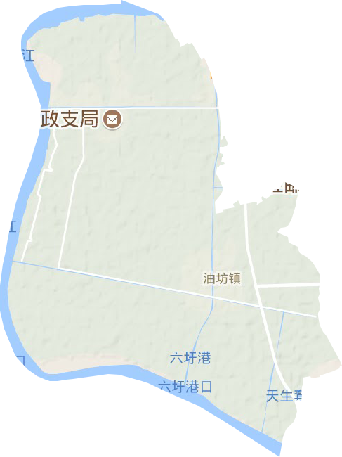 油坊镇地形地图