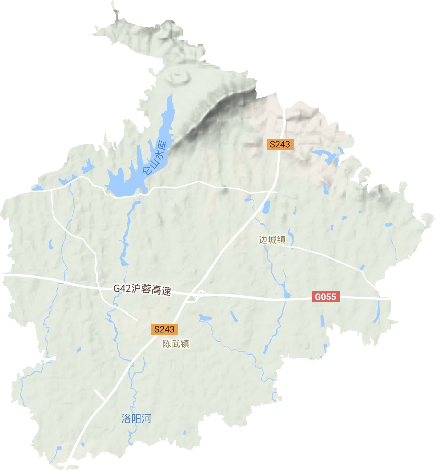 边城镇地形地图