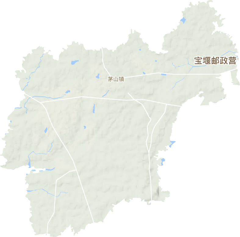 茅山镇地形地图
