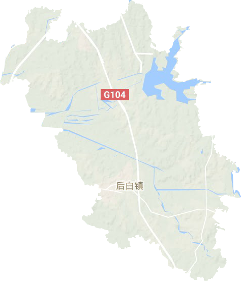 后白镇地形地图