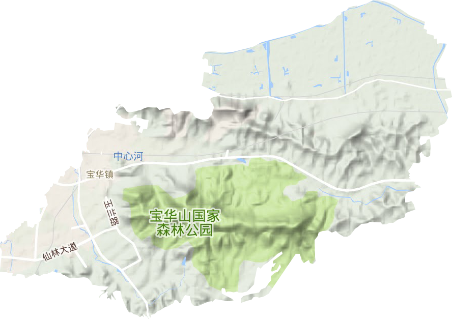 宝华镇地形地图