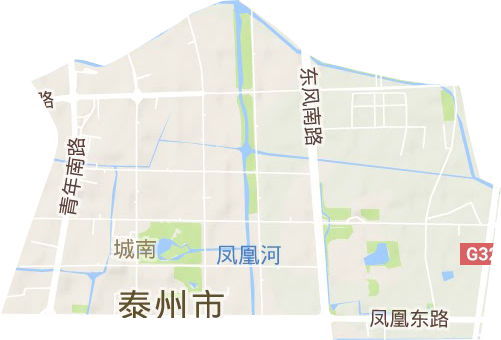 城南街道地形地图