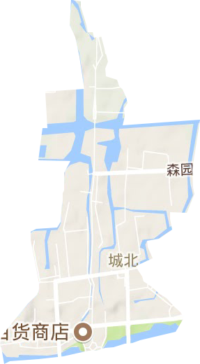 城北街道地形地图