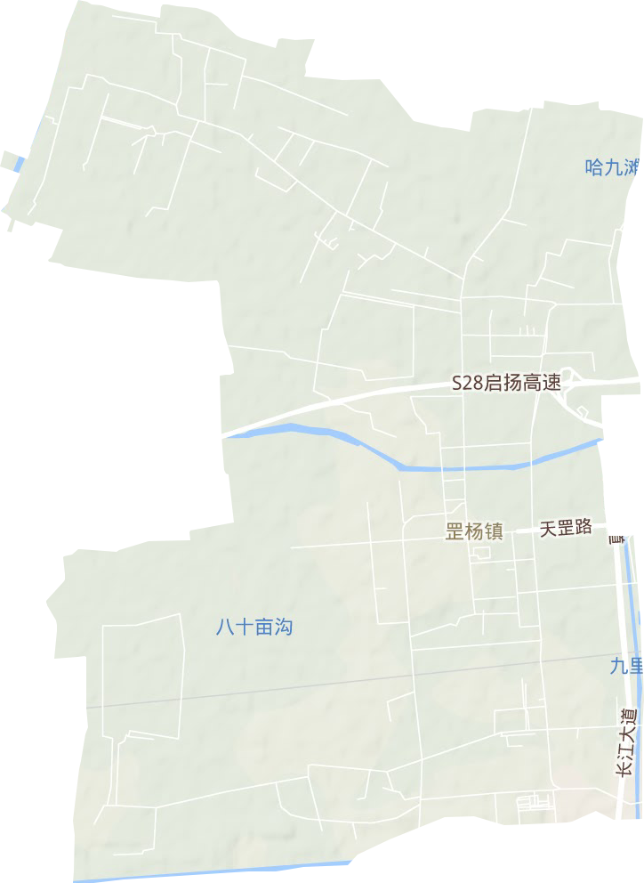 罡杨镇地形地图