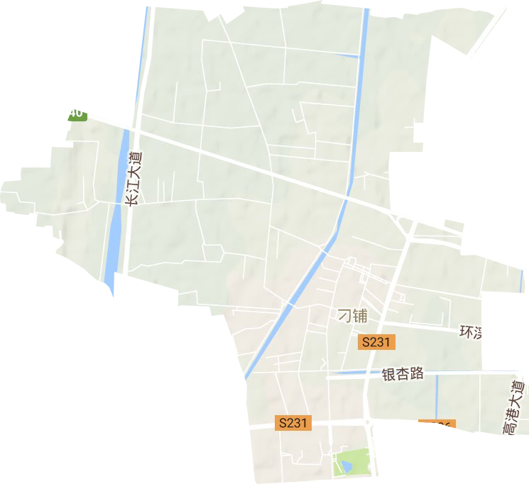 刁铺街道地形地图