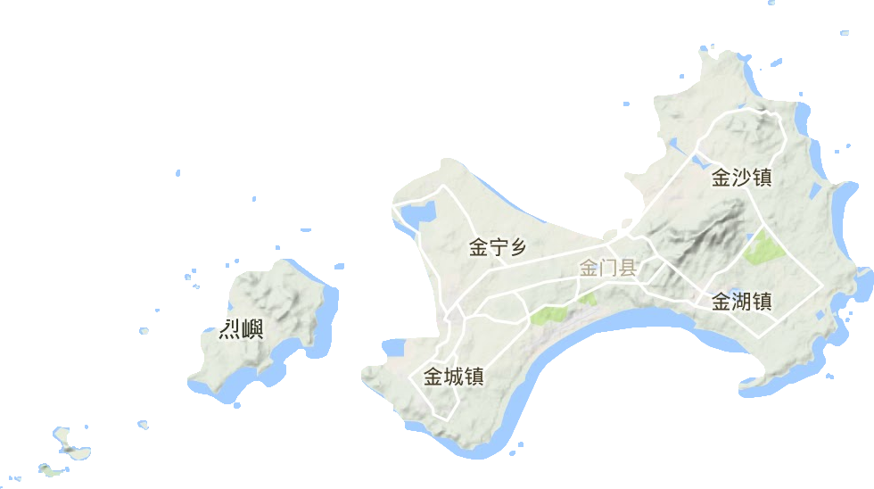金门县地形地图