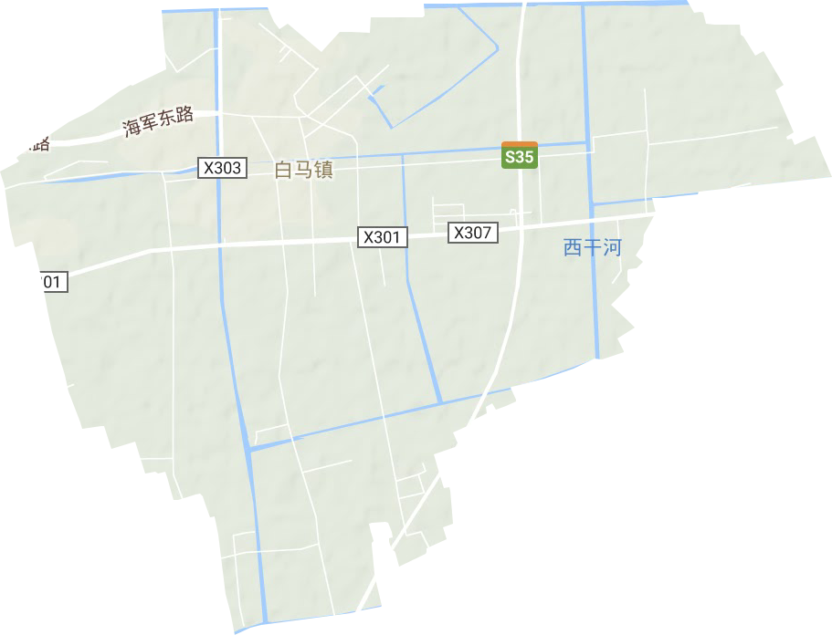 白马镇地形地图