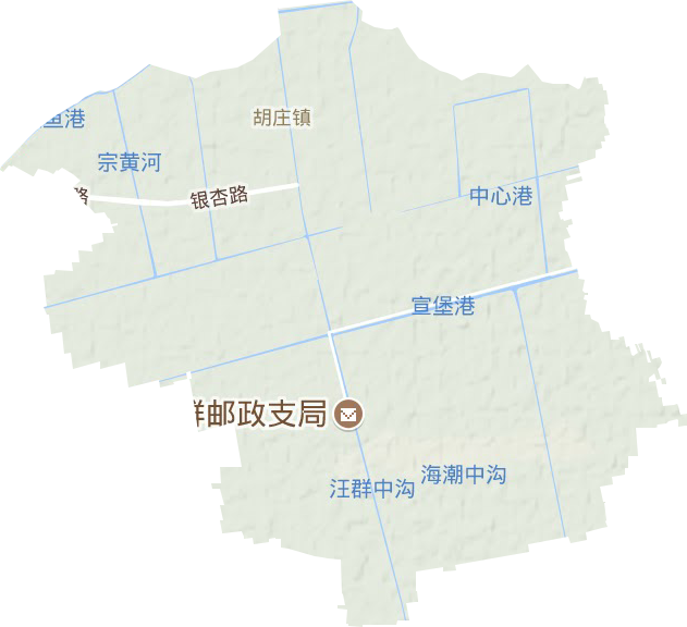 胡庄镇地形地图